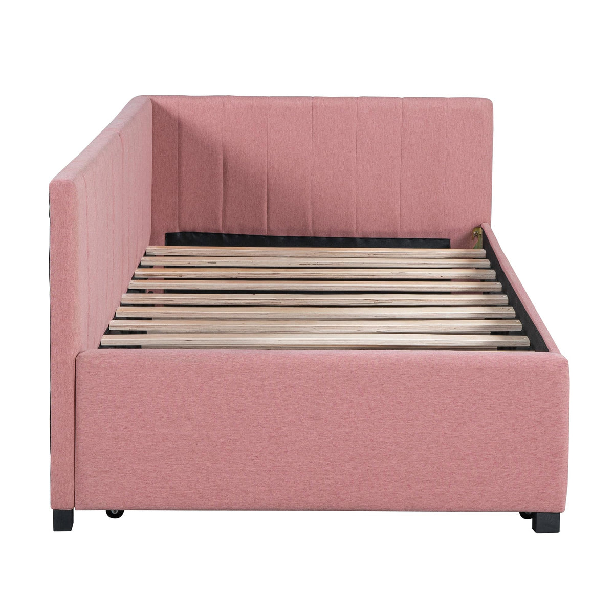Twin Size Linen Upholstered Daybed with Trundle G961425