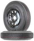 2-Pack Trailer Tire Rim Assembly 5.30-12 5 Lug Black B390434