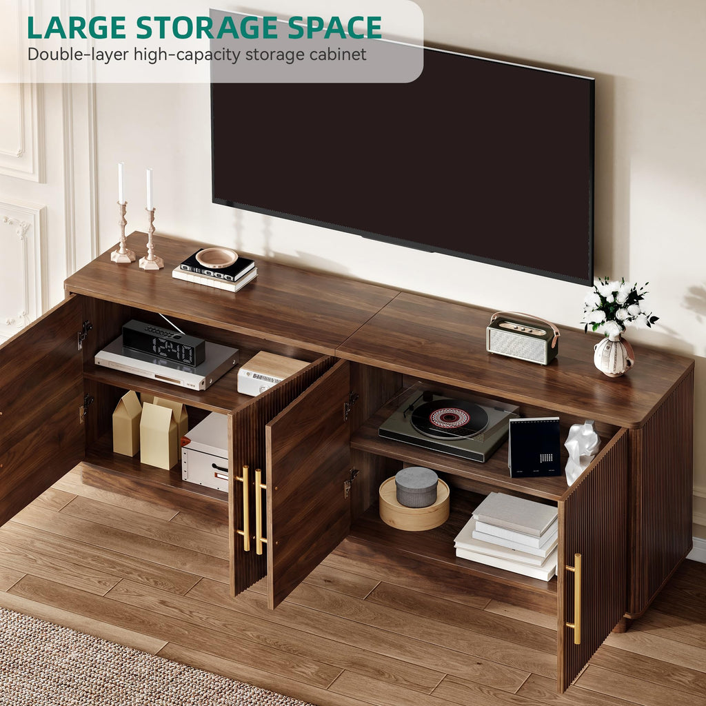 70" TV Stand with 4 Fluted Doors G85156