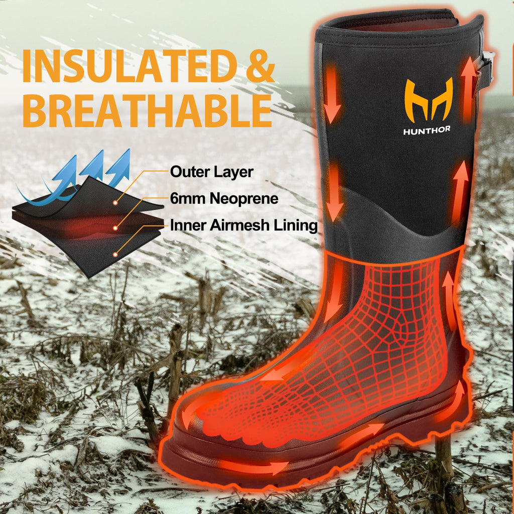 Steel Toe Rubber Work Boots with Steel Shank T44382