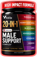 90 Vegan Caps Men Supplements with Tongkat Ali, Black Maca Root, Zinc, Vitamin B12 V8474