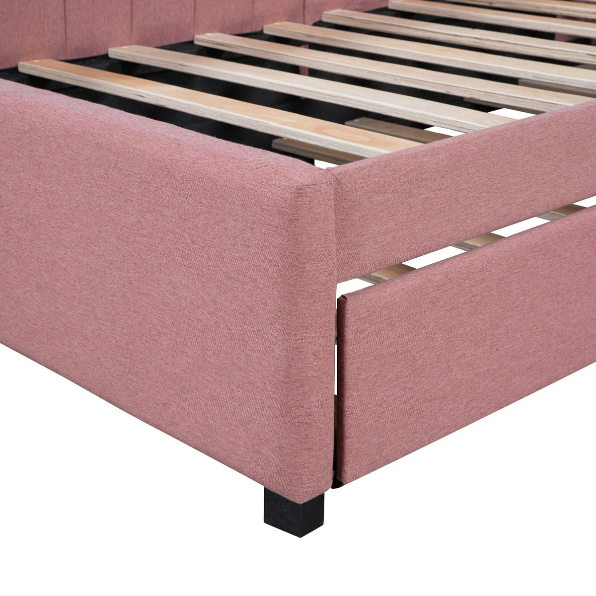 Twin Size Linen Upholstered Daybed with Trundle G961425