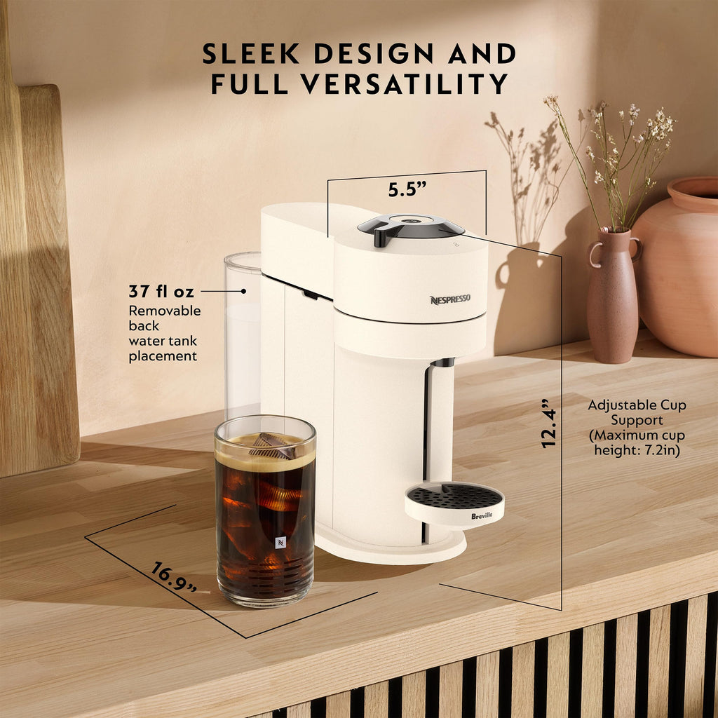 White Coffee Machine with Milk Frother Q54774