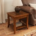 Wooden 2-Tier End Table with Shelf W4673