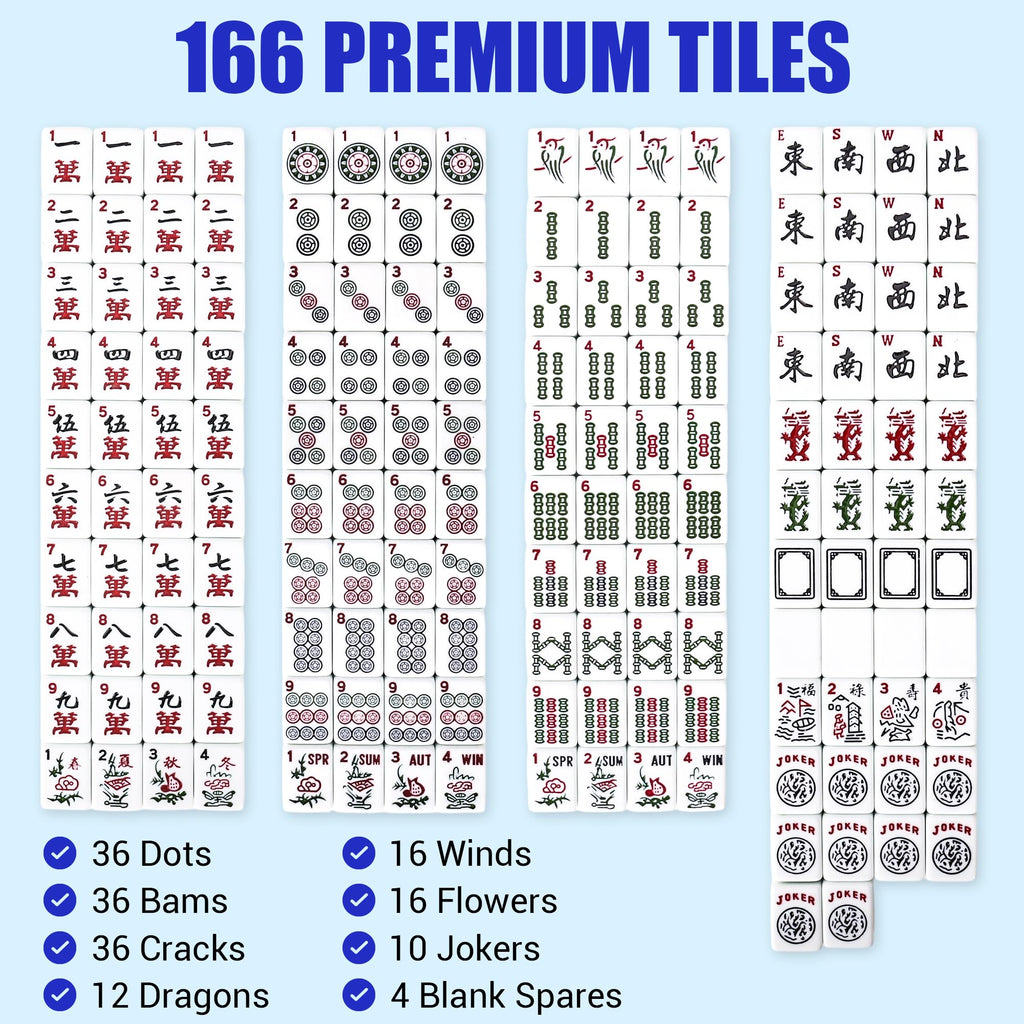 American Mahjong Game Set with Mat and Racks N54591