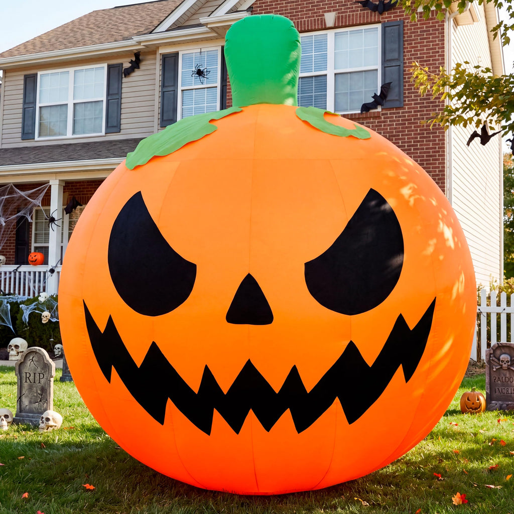 10FT Tall Inflatable Pumpkin with Built-in LED Lights C17095