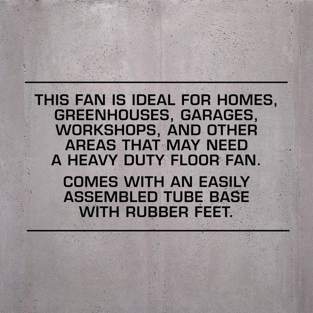 High Velocity Metal Blade Floor Fan, 3 Speeds, Black, 20in M74423