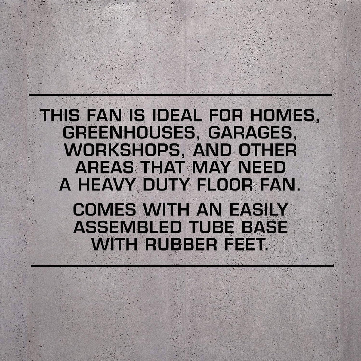 High Velocity Metal Blade Floor Fan, 3 Speeds, Black, 20in M74423